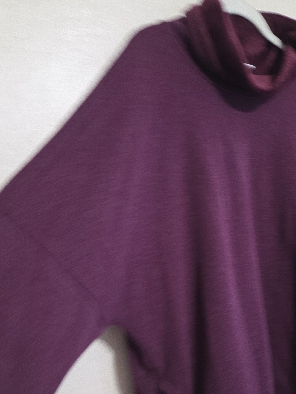 Athleta Women's Plum Thick Faux Furlined Turtleneck Pullover - Picture 7 of 10